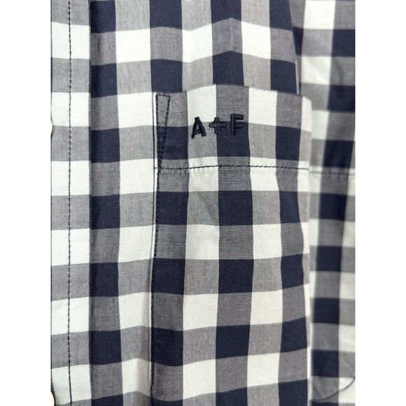 Abercrombie & Fitch Men's Adult Sz Large Blue Plaid Long Sleeve Button Shirt - Picture 3 of 15